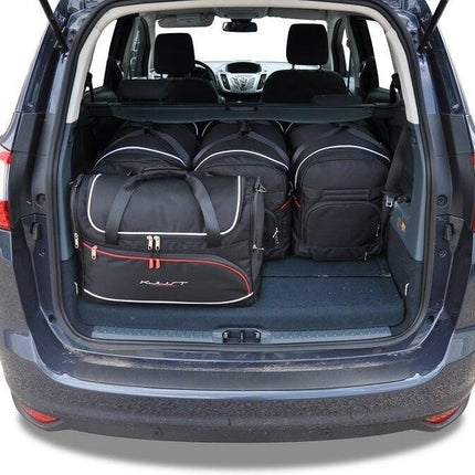 Kjust Kjust Reistassenset voor Ford Grand C-Max 2010-2015 - Set van 5 Tassen met 3 Roltassen en 2 Vliegtuigtassen Harvest Automotive 2