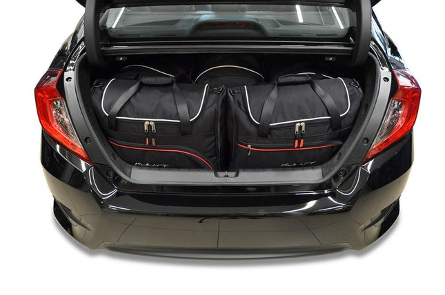 Kjust Kjust Reistassenset voor Honda Civic Sedan 2018-2022 - Set van 5 Tassen met 3 Roltassen en 2 Vliegtuigtassen Harvest Automotive 1