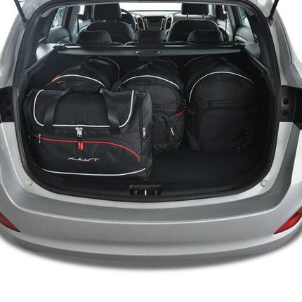 Kjust Kjust Reistassenset voor Hyundai i30 Tourer 2012-2017 - Set van 5 Tassen met 3 Roltassen en 2 Vliegtuigtassen Harvest Automotive 2
