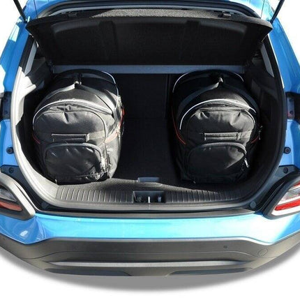 Kjust Kjust Reistassenset voor Hyundai Kona 2017-2023 - Set van 3 Tassen met 2 Roltassen en 1 Vliegtuigtas Harvest Automotive 2