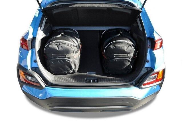 Kjust Kjust Reistassenset voor Hyundai Kona 2017-2023 - Set van 3 Tassen met 2 Roltassen en 1 Vliegtuigtas Harvest Automotive 2