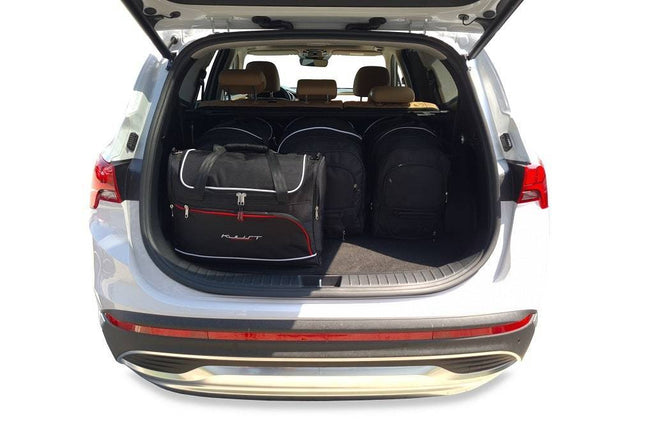 Kjust Kjust Reistassenset voor Hyundai Santa Fe 2018-2024 - Set van 5 Tassen met 3 Roltassen en 2 Vliegtuigtassen Harvest Automotive 2