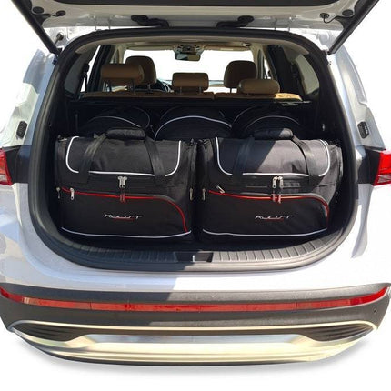 Kjust Kjust Reistassenset voor Hyundai Santa Fe 2018-2024 - Set van 5 Tassen met 3 Roltassen en 2 Vliegtuigtassen Harvest Automotive 1