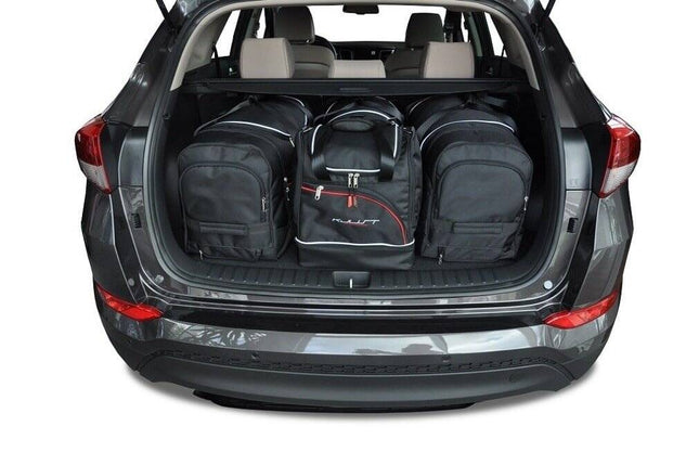 Kjust Kjust Reistassenset voor Hyundai Tucson 2015-2020 - Set van 4 Tassen met 2 Roltassen en 2 Sporttassen Harvest Automotive 1