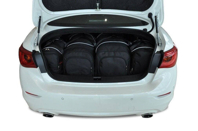 Kjust Kjust Reistassenset voor Infiniti Q50 Sedan 2013-2020 - Set van 4 Tassen met 2 Roltassen 1 Sporttas en 1 Vliegtuigtas Harvest Automotive 1