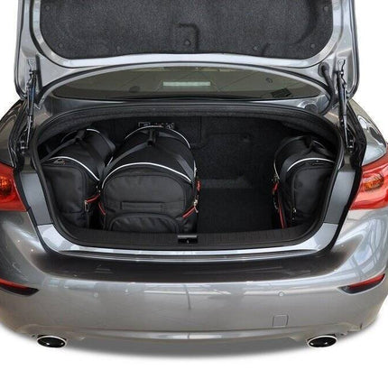 Kjust Kjust Reistassenset voor Infiniti Q50 Sedan 2013-2020 - Set van 4 Tassen met 2 Roltassen en 2 Vliegtuigtassen Harvest Automotive 2