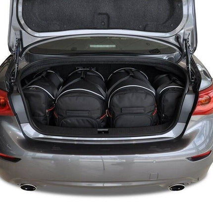 Kjust Kjust Reistassenset voor Infiniti Q50 Sedan 2013-2020 - Set van 4 Tassen met 2 Roltassen en 2 Vliegtuigtassen Harvest Automotive 1