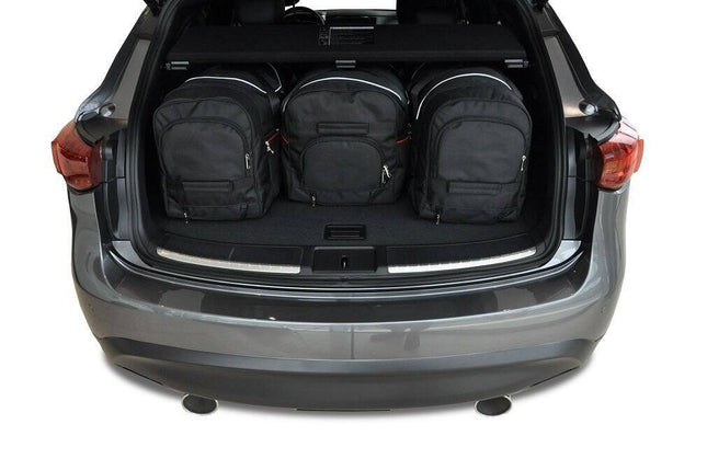 Kjust Kjust Reistassenset voor Infiniti QX70 2013-2017 - Set van 4 Tassen met 3 Roltassen en 1 Vliegtuigtas Harvest Automotive 2