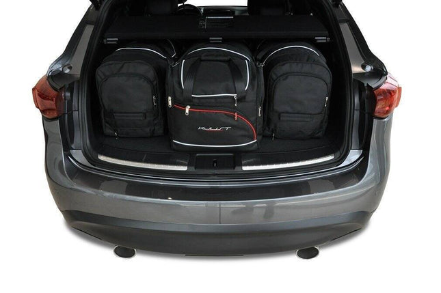 Kjust Kjust Reistassenset voor Infiniti QX70 2013-2017 - Set van 4 Tassen met 3 Roltassen en 1 Vliegtuigtas Harvest Automotive 1