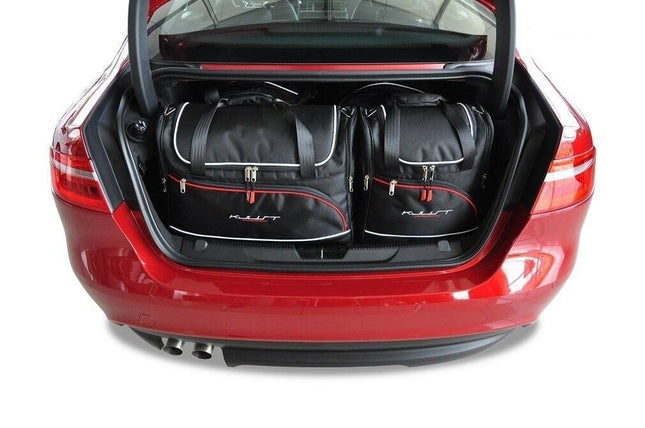 Kjust Kjust Reistassenset voor Jaguar XE Sedan 2014-2024 - Set van 4 Tassen met 2 Roltassen en 2 Vliegtuigtassen Harvest Automotive 1