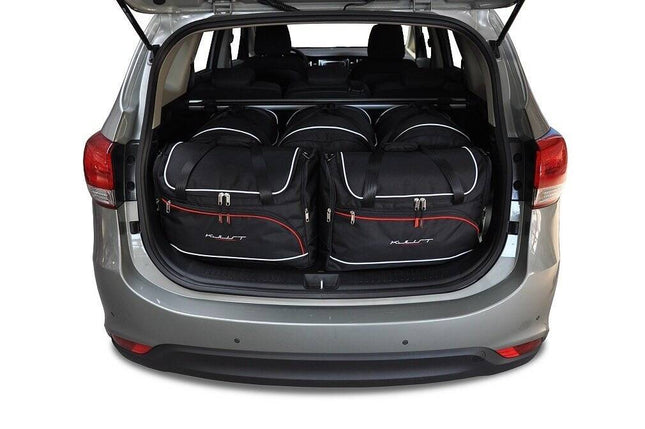 Kjust Kjust Reistassenset voor Kia Carens vanaf 2013 - Set van 5 Tassen met 3 Roltassen en 2 Vliegtuigtassen Harvest Automotive 1