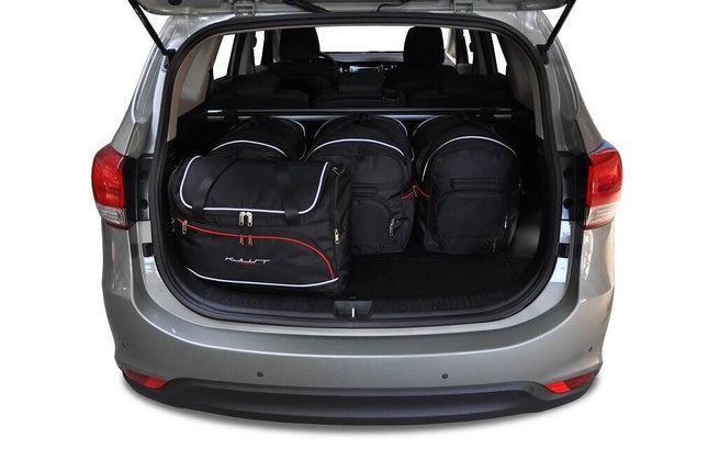 Kjust Kjust Reistassenset voor Kia Carens vanaf 2013 - Set van 5 Tassen met 3 Roltassen en 2 Vliegtuigtassen Harvest Automotive 2