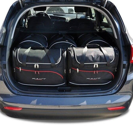 Kjust Kjust Reistassenset voor Kia Ceed Sportswagon 2012-2018 - Set van 5 Tassen met 3 Roltassen en 2 Vliegtuigtassen Harvest Automotive 1