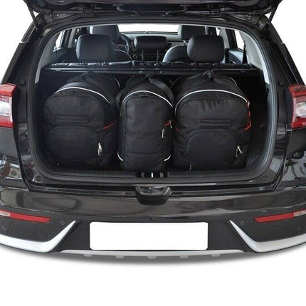 Kjust Kjust Reistassenset voor Kia Niro 5-deurs 2016-2022 - Set van 3 Tassen met 2 Roltassen en 1 Vliegtuigtas Harvest Automotive 1