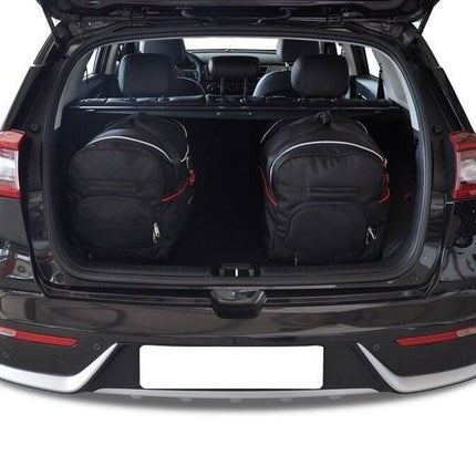 Kjust Kjust Reistassenset voor Kia Niro 5-deurs 2016-2022 - Set van 3 Tassen met 2 Roltassen en 1 Vliegtuigtas Harvest Automotive 2