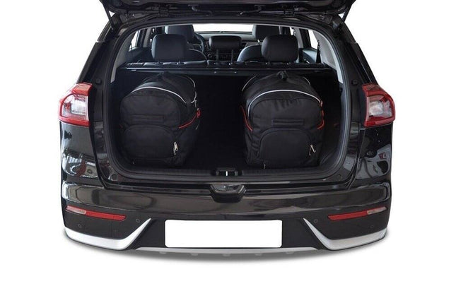 Kjust Kjust Reistassenset voor Kia Niro 5-deurs 2016-2022 - Set van 3 Tassen met 2 Roltassen en 1 Vliegtuigtas Harvest Automotive 2