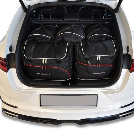 Kjust Kjust Reistassenset voor Kia ProCeed stationwagen vanaf 2019 - Set van 5 Tassen met 3 Roltassen en 2 Vliegtuigtassen Harvest Automotive 1