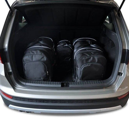 Kjust Kjust Reistassenset voor Seat Ateca vanaf 2016 - Set van 4 Tassen met 2 Roltassen en 2 Vliegtuigtassen Harvest Automotive 2