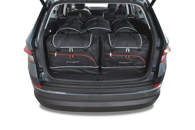 Kjust Kjust Reistassenset voor Skoda Kodiaq 2016-2024 - Set van 5 Tassen met 3 Roltassen en 2 Sporttassen Harvest Automotive 1