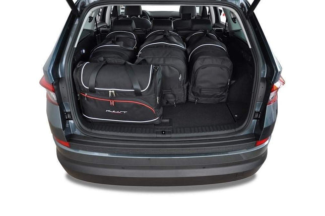 Kjust Kjust Reistassenset voor Skoda Kodiaq 2016-2024 - Set van 5 Tassen met 3 Roltassen en 2 Vliegtuigtassen Harvest Automotive 2