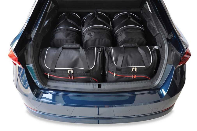 Kjust Kjust Reistassenset voor Skoda Octavia 5-deurs vanaf 2020 - Set van 5 Tassen met 3 Roltassen en 2 Vliegtuigtassen Harvest Automotive 1