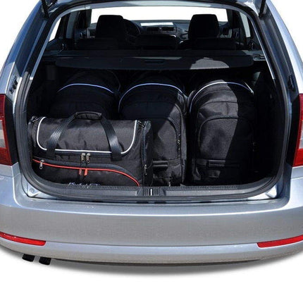 Kjust Kjust Reistassenset voor Skoda Octavia stationwagen 2004-2009 - Set van 5 Tassen met 3 Roltassen en 2 Vliegtuigtassen Harvest Automotive 2