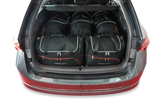 Kjust Kjust Reistassenset voor Skoda Octavia stationwagen vanaf 2020 - Set van 5 Tassen met 3 Roltassen en 2 Vliegtuigtassen Harvest Automotive 1