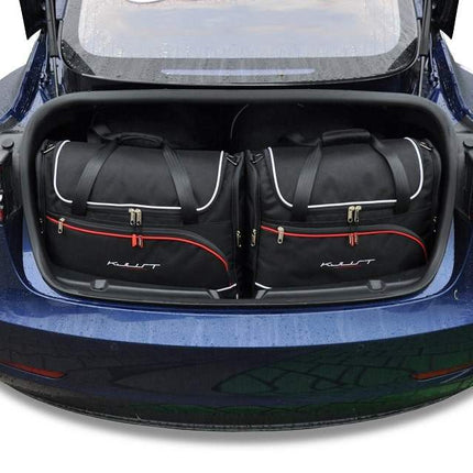 Kjust Kjust Reistassenset voor Tesla Model 3 2016-2023 - Set van 5 Tassen met 2 Roltassen 1 Sporttas en 2 Vliegtuigtassen Harvest Automotive 1