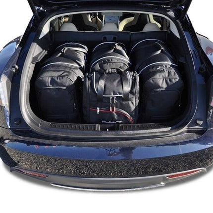 Kjust Kjust Reistassenset voor Tesla Model S vanaf 2014 - Set van 4 Tassen met 3 Roltassen en 1 Sporttas Harvest Automotive 1