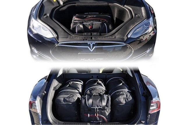Kjust Kjust Reistassenset voor Tesla Model S vanaf 2014 - Set van 6 Tassen met 3 Roltassen 2 Sporttassen en 1 Vliegtuigtas Harvest Automotive 1