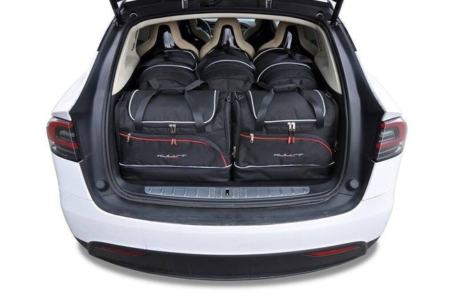 Kjust Kjust Reistassenset voor Tesla Model X 2015-2022 - Set van 5 Tassen met 3 Roltassen en 2 Sporttassen Harvest Automotive 1