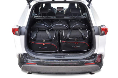 Kjust Reistassenset voor Toyota RAV 4 5-deurs 2019-2026 - Set van 5 Tassen met 3 Roltassen en 2 Vliegtuigtassen