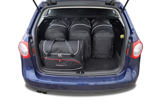 Kjust Kjust Reistassenset voor Volkswagen Passat Variant 2005-2011 - Set van 5 Tassen met 3 Roltassen en 2 Vliegtuigtassen Harvest Automotive 2
