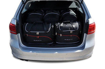 Kjust Reistassenset voor Volkswagen Passat Variant 2011-2014 - Set van 5 Tassen met 3 Roltassen en 2 Vliegtuigtassen