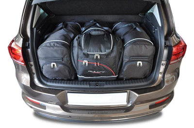Kjust Reistassenset voor Volkswagen Tiguan 2007-2016 - Set van 4 Tassen met 2 Roltassen en 2 Sporttassen