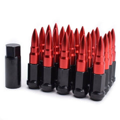 VCTparts Kogel Wielmoeren M12x15 Spike Nuts - Rood | Set 20 stuks [Bullet - Wielbouten - Race Moeren] NORGOS 1
