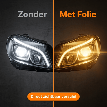 VCTparts Koplamp en Mistlicht Folie Geel 30 x 60cm - Smoke Tint Vinyl Wrap voor Autolampen met Hoge Lichtdoorlatendheid en Bescherming NORGOS 8