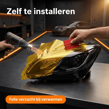VCTparts Koplamp en Mistlicht Folie Geel 30 x 60cm - Smoke Tint Vinyl Wrap voor Autolampen met Hoge Lichtdoorlatendheid en Bescherming NORGOS 3