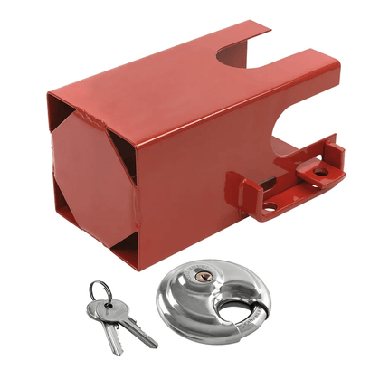 Koppelingsslot Aanhanger 110x110mm met discusslot PM [Aanhangerslot - Disselslot] - VCTparts.nl