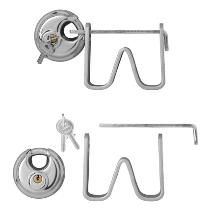 Koppelingsslot Beugelmodel met Discusslot Trekhaakbeveiliging Dissel - Aanhangwagenslot - VCTparts.nl