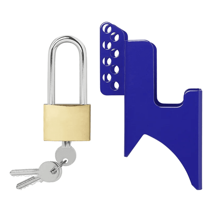 VCTparts Koppelingsslot met Hangslot Overdekslot voor Aanhanger Disselslot Trekhaakbeveiliging - Blauw VCTparts 4