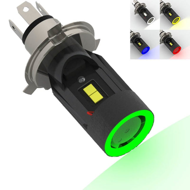 VCTparts LED H4 Auto Koplamp met Angel Eye – 5 Kleurstanden 6000K Wit – 12/24V – Plug en Play – 1 stuk NORGOS 2