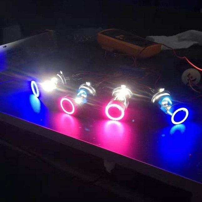 VCTparts LED H4 Koplamp met Angel Eye – 8000K Blauw/Wit Auto Motor Scooter – 1 Stuk NORGOS 2