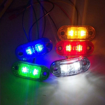 VCTparts led Zijmarkeringslichten Waarschuwing Signaal - Wit (set) [Markeringslicht - Gevarenlicht - Voorlicht - Richtingaanwijzer] NORGOS 4