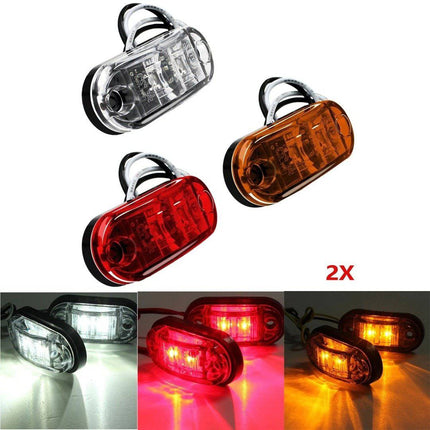 VCTparts led Zijmarkeringslichten Waarschuwing Signaal - Wit (set) [Markeringslicht - Gevarenlicht - Voorlicht - Richtingaanwijzer] NORGOS 6