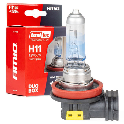 LumiTec LumiTec Next Gen Halogeenlampen H11 12V 55W +135% Lichtopbrengst – DUO Set Auto Koplampverlichting ECE Goedgekeurd AMiO 1