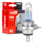 LumiTec LumiTec Next Gen Halogeenlampen H4 12V 60 - 55W +135% Lichtopbrengst – DUO Set Auto Koplampverlichting ECE Goedgekeurd AMiO 1