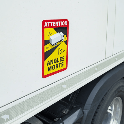 VCTparts Magneetsticker "Attention Angles Morts!" Vrachtwagen Dodehoek Waarschuwingsplaat NORGOS 3