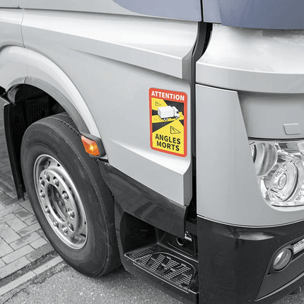 VCTparts Magneetsticker "Attention Angles Morts!" Vrachtwagen Dodehoek Waarschuwingsplaat NORGOS 4