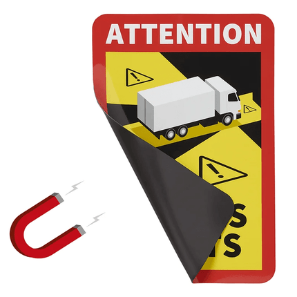 VCTparts Magneetsticker "Attention Angles Morts!" Vrachtwagen Dodehoek Waarschuwingsplaat NORGOS 6